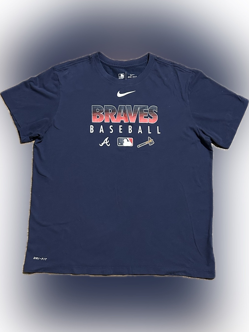 Nike Dri-Fit Men’s LG Atlanta Braves Baseball Short Sleeve T-Shirt